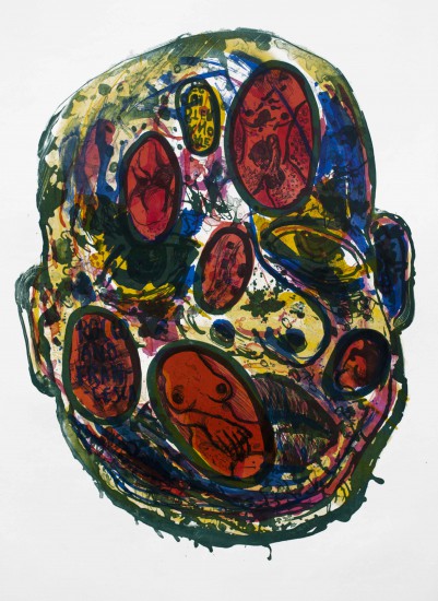 Head of the Holofernes | stone litography | 100x70 cm
